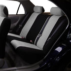 FH Group Flat Cloth Full Set Car Seat Covers Three Row 7 Seater - Universal Fit for Cars, Trucks & SUVs Gray