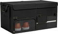 Foldable Car Trunk Organizer with Multi-Compartment - Expandable 30-60L Storage Bin, Side Mesh Pockets, Waterproof 600D Oxford