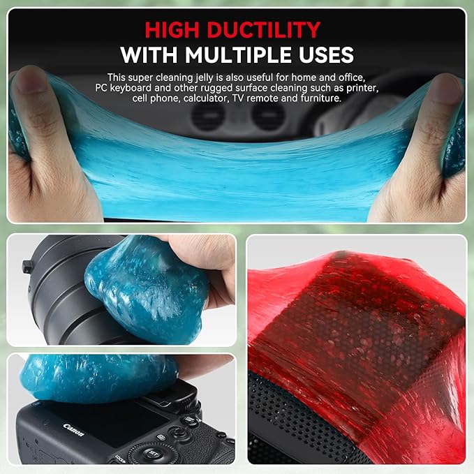 Auto Dynasty 2024 Universal Home/Office Keyboard/Interior Car Air Vent Auto Detailing Car Slime Cleaner Dust Cleaning Removal
