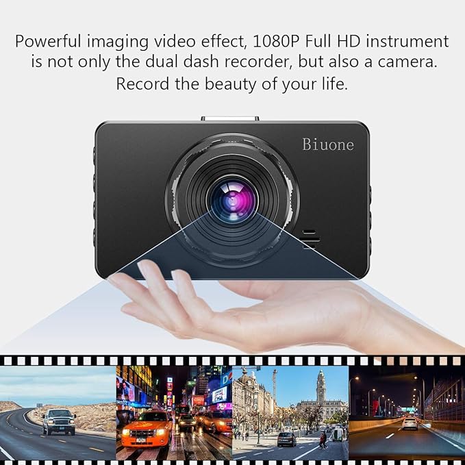 Dash Cam Front and Rear, Dash Camera for Cars with 32G Card Super Night Vision, Car Dash Cam 1080P Dashboard Camera with G-Se