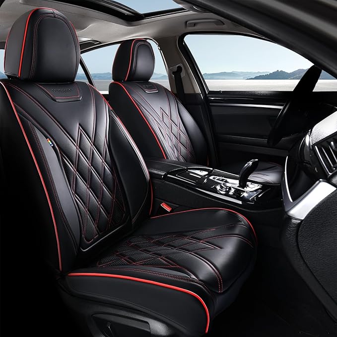 Coverado Car Seat Covers, Front Covers for Cars, Car Seat Cover Front Seats, Automotive Seat Cover, Waterproof, Leather Car S