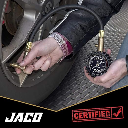 JACO EliteProPlus Tire Pressure Gauge with Dually Air Chuck - 160 PSI