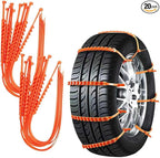 Reusable Snow Tire Chains for Trucks & SUVs - 2025 Upgrade 20 PCS Emergency Anti-Skid Traction Chains, Heavy Duty Plastic Whe