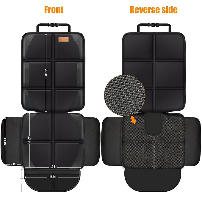 Bacgnyer Car Seat Protector, 1 Pack of Seat Protectors, Thickest Padded 600D Fabric Padding, Waterproof, Durable, Anti Slip B