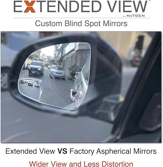 Blind Spot Mirrors- Compatible with BMW X4 Extended View, X4 Series - 2 Piece Set (Left & Right)