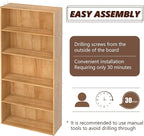 5 Tier Book Shelf,Wooden 5 Cube Storage Organizer,5 Tier Low Bookcase Storage Display Organizer, 54 Inch Versatile Cubes Shel