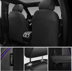 CAR PASS 3D Foam PU Leather Car Seat Covers, Universal Seat Covers Front 2 for Trucks SUV Sedan Automotive Seat Covers Armres