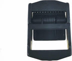 NRC&XRC 2 Pack Stainless Steel Black Lock Slider Buckles,Heavy Strap Release Buckle Adjustable Metal Buckle Fasteners (1inch BK)