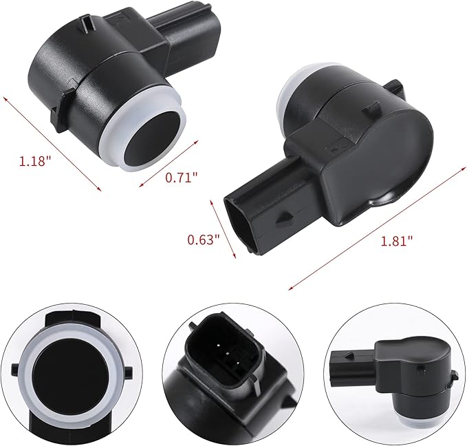 JDMSPEED Set of 4 Pcs Rear Bumper Backup Parking Sensor w/O-Ring Replacement for Chevrolet Cadillac GMC Chevy Saturn Buick Replaces 25961317 15239247 25961321 21995586 25962147 Parking Assist Sensors