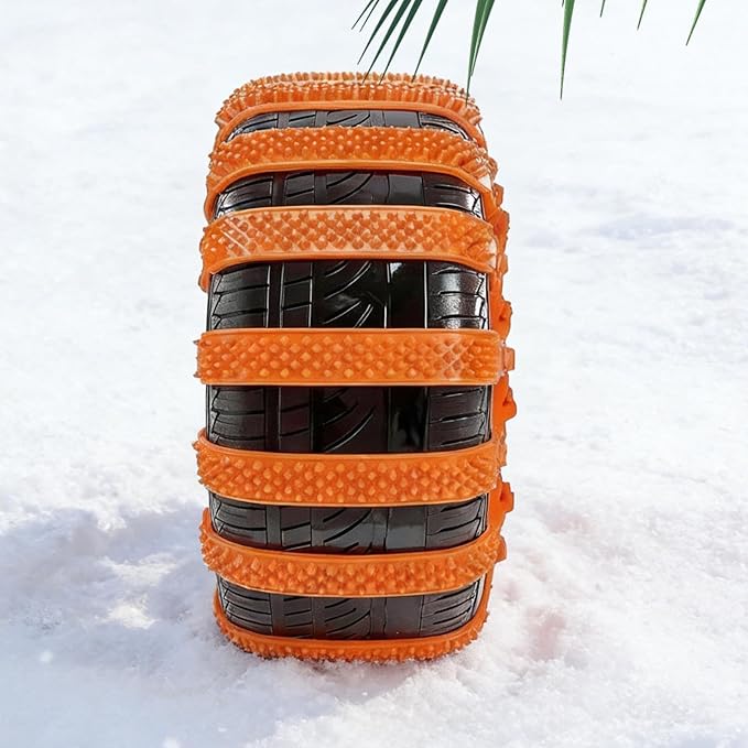 Snow Chains - Universal Non-Slip Portable Snow Traction | Car Winter Tire Traction Chain - for Vacation Holiday Travel Road T