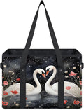 Reusable Grocery Bags Heavy Duty Shopping Bags Foldable Large Tote Bags with Long Handles & Hard Bottom