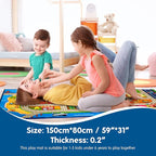 Booooom Jackson Kids Car Rug Play Mat 60x32 inches,Car Mat,Non Slip Kids Rug for Bedroom Boys Playroom,Play Carpet for Trucks