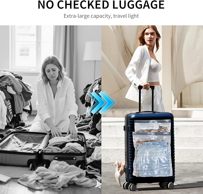 20 PCS Vacuum Seal Bags for Clothing with Electric Air Pump, Compression Space Saver, Vacuum Storage Bags for Luggage, Travel