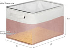 Kntiwiwo Foldable Storage Bin Collapsible Fabric Storage Basket Cube with Durable Handles Closet Organizer Bins for Organizin