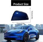Compatible with Tesla Model Y Side Mirror Cover Replacement 2021 2022 2023 2024, Left Driver Side Rearview Mirror Cover Cap for Model Y Accessories(blue)
