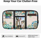Butterfly Visor Organizer Storage Small Car Visor Organizer with Multi-Pocket Lightweight Soft Car Visor Storage Pouch for Card Pen Sunglasses Document Scratch-Resistant Sunvisor Organizers