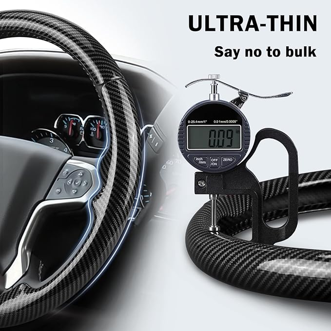 Steering Wheel Cover for Chevy Silverado 1500 2014-2018/2500 2500HD 3500 3500HD 2015-2019/ 4500HD 5500HD 6500HD 2019-2024/ Suburban Tahoe 2015-2020/ Colorado 2015-2022/ Traverse 2018-2023 Chevrolet