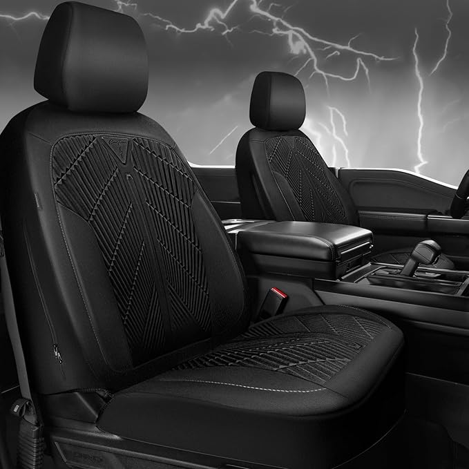 CAR PASS Waterproof Car seat covers Front Seats covers Neoprene Wetsuit, All-Weather Non-Slip Durable, Universal Fit for SUV 