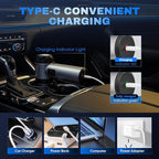 Saker Car Vacuum Portable Cordless 20000Pa Suction Power 4 in 1 Handheld Vacuum&Air Duster with LED Light Type-C Charge Porta