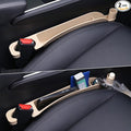 Supin Car Seat Gap Filler Set of 2, Multifunctional Seat Side Gap Filler with Organizer & Hook Function& 2 Storage for Stabilizing Phone,Keys Wallet, Fill The Gap Between Seat & Console (Beige)
