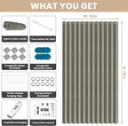Jilron Accordian Door Curtain, 100% Blackout Folding Magnetic Doorway Curtains,Linen Style Closet Doors,for Room Divider,Priv