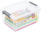 Citylife 17 QT Plastic Storage Bins with Lids Latching Stackable Storage Containers for Organizing Large Clear Storage Box fo