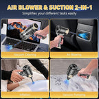 KMM Handheld Car Vacuum Cleaner, 16000PA Air Duster & Vacuum Cleaner, 120W High Power Hand Held Vacuum Cordless, Portable Vac