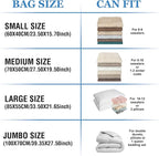 Vacuum Storage Bags with Electric Pump, Space Saver Vacuum Seal Bags with Pump, Sealer Compression for Clothes, Comforters, B