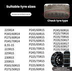 Super Grip V-Bar Ice & Snow Chains 2 Pack for Cars & SUVs - 14" to 18" Tire Anti-Slip Ice & Deep Snow Traction, Easy Installa