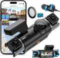 IIWEY 4 Channel Dash Cam 360° View, STARVIS 2 Front 2.7K Rear 2K Inside 1080P x2, 8IR LEDs Night Vision 3.0, PlateTag AI for 