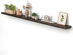 Dreamland 72 inch Floating Shelves for Wall Solid Elm Wood Wall Mounted Shelves|Rustic Long Floating Shelves with Invisible B