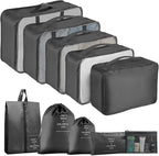 Packing Cubes for Travel -10 Set Luggage Organizer Bags for Family, Mesh Breathable Packing Cubes for Suitcases Durable Trave