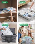 Travel Compression Bags, 25 Pack Vacuum Storage Bags with 1500mAh Rechargeable Battery, Vacuum Seal Bag for Space Saving Clot