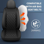 Car Seat Covers Full Set, Breathable and Waterproof Napa Leather Car Seat Cover, Interior Universal Fit for Cars, Sedans, SUV