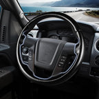 Steering Wheel Cover for Ford F150 2009-2014/ Ford Expedition 2015-2017, Car Steering Wheel Cover Protector Accessories for Ford (Matte Black)