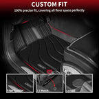 LASFIT Floor Mats for Porsche Macan 2014-2026 All Weather Floor Liner TPE Custom Fit Car Mats for Porsche Macan 1st & 2nd Row Rubber Mats, Black, Easy to Clean