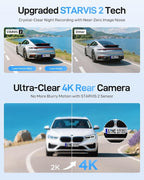 VIOFO A229 Ultra 2CH Dual 4K Dash Cam Front and Rear, Dual STARVIS 2 IMX678 Sensors & 2-Channel 4K HDR, Faster 5GHz Wi-Fi & P