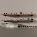 IEO Industrial Pipe Floating Shelves Shelving for Wall Shelf 60 inches Long 9.84" Extra Width Farmhouse Decor for Bedroom Kit