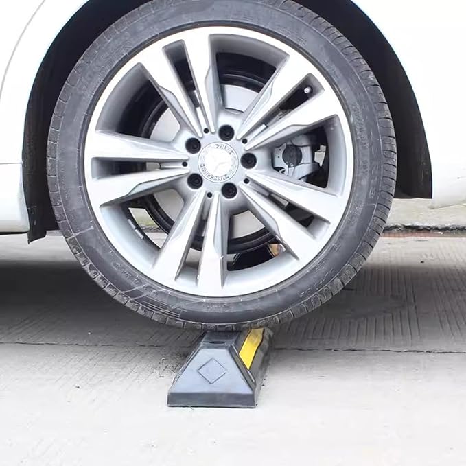 Parking Stopper for Garage, Rubber Parking Space Limiter and Locator, Car Reverse Stopper, Garage Parking Aid and Accessories