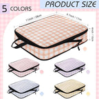 5 Pack Compression Packing Cubes for Travel Space Saving Cubes Luggage Organizer for Suitcase(Plaid,M)