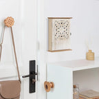 Key Holder for Wall Decorative Key Box Key Cabinet, Wooden Key Hooks Wall Mounted Key Hangers Rustic Key Rack with 6 Key Hook