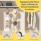 10Pack Over The Door Hat Organizer for baseball caps | Multi-Functional Baseball Hat Rack for Closet | Wall Mounted Hat s tor
