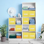 artsdi 13x13 storage cube bins (Set of 10) Foldable Fabric storage cubes with 10 Labels Window Cards & a Pen,13 inch cube sto