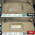KBH Car Sun Visor Cover for Chevy Tahoe Suburban & GMC Yukon 1995 1996 1997 1998 1999, Left and Right Side Sunvisor Covering, Vinyl Leather Trim, Anti-Scratch, Tan