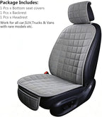 Suninbox Linen Seat Covers for Car, Bottom Car Seat Covers,Universal Driver Seat Cushion,Car Seat Pad[Gray]
