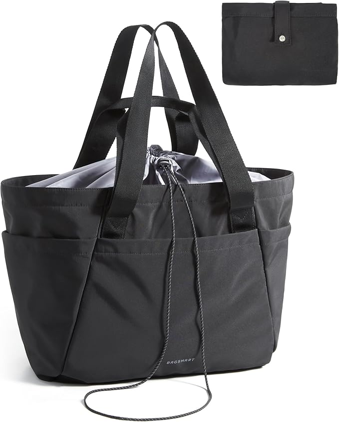 BAGSMART Reusable Grocery Bags, Large Beach Bag, Foldable Tote for Shopping Moving Holiday Travel Packing