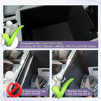 RUNROAD Center Console Organizer Full Cover Tray Compatible with Toyota Tundra 2014-2020 2021 Accessories, ABS Coin Holder Secondary Storage Box Insert Armrest Console Tray, Red