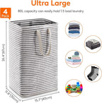 Lifewit 4 Pack Laundry Basket 80L Each, Collapsible Clothes Hamper with Reinforced Handles, Freestanding Waterproof Design fo