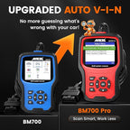ANCEL BM700 PRO Fit for BMW Scanner - Battery Registration Tool, Code Reader for BMW/Mini/RR, Advanced OBD2 Scanner Auto V-I-N,