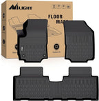 Nilight TPE Floor Mats for Chevy Equinox GMC Terrain 2018 2019 2020 2021 2022 2023 2024,All Weather Custom Fit Heavy Duty Floor Liners
